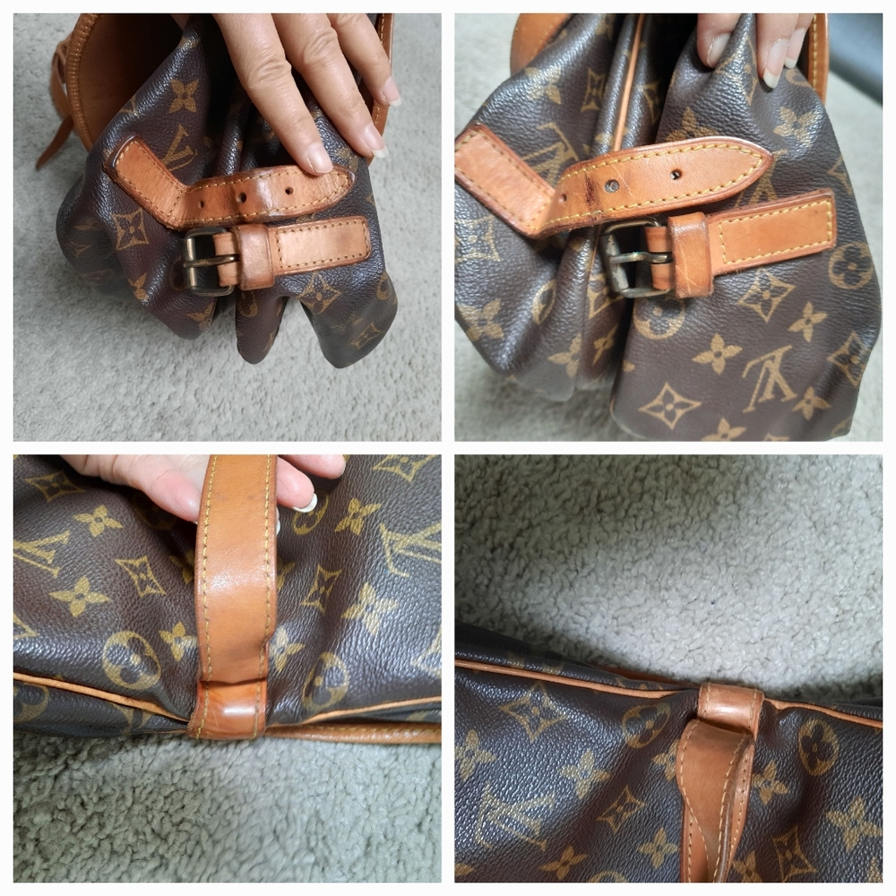 Authentic Louis Vuitton SAUMUR 35 monogram canvas Crossbody shoul… - Picture 15 of 16